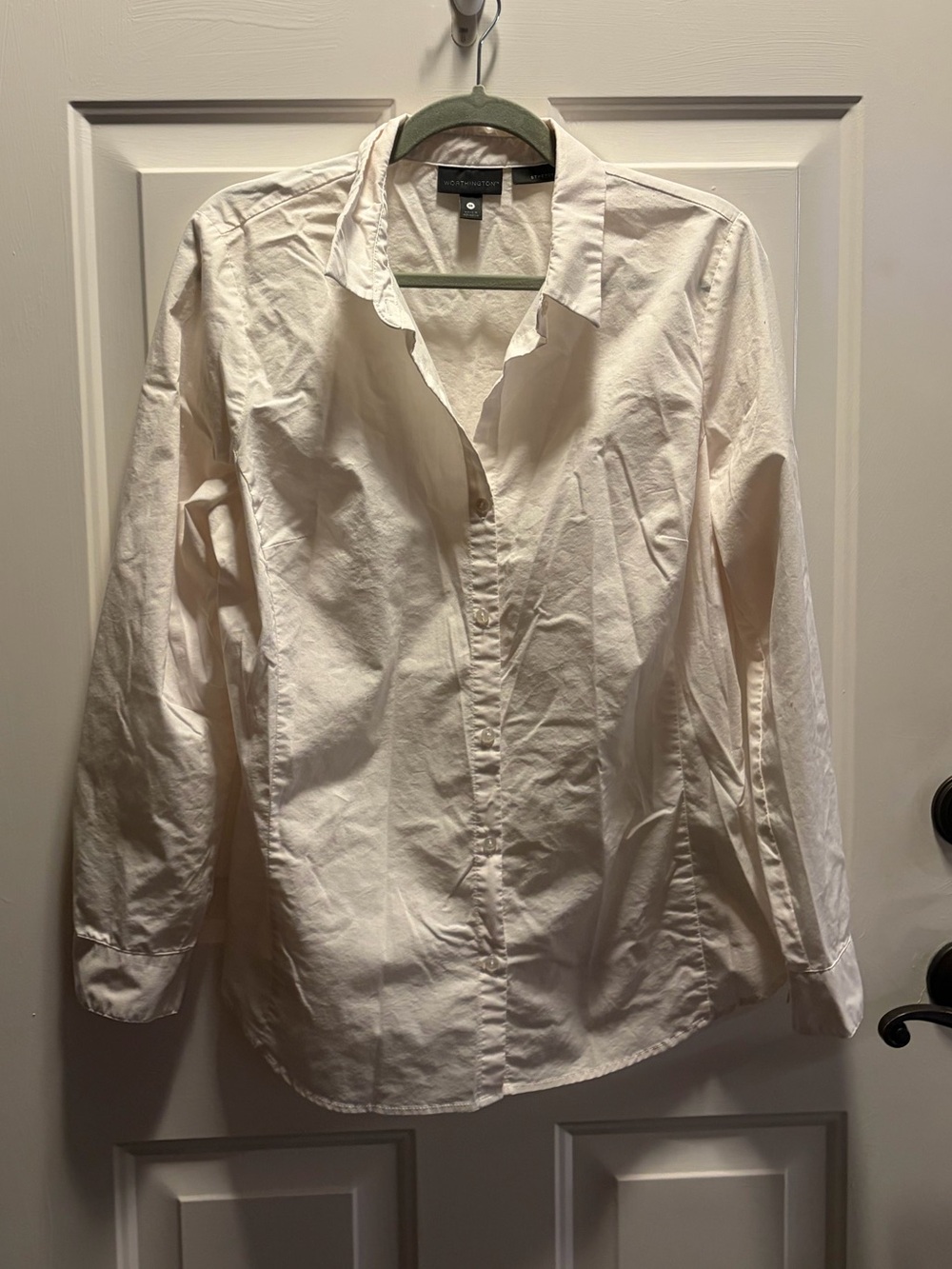 Worthington White Button-Up Dress Shirt